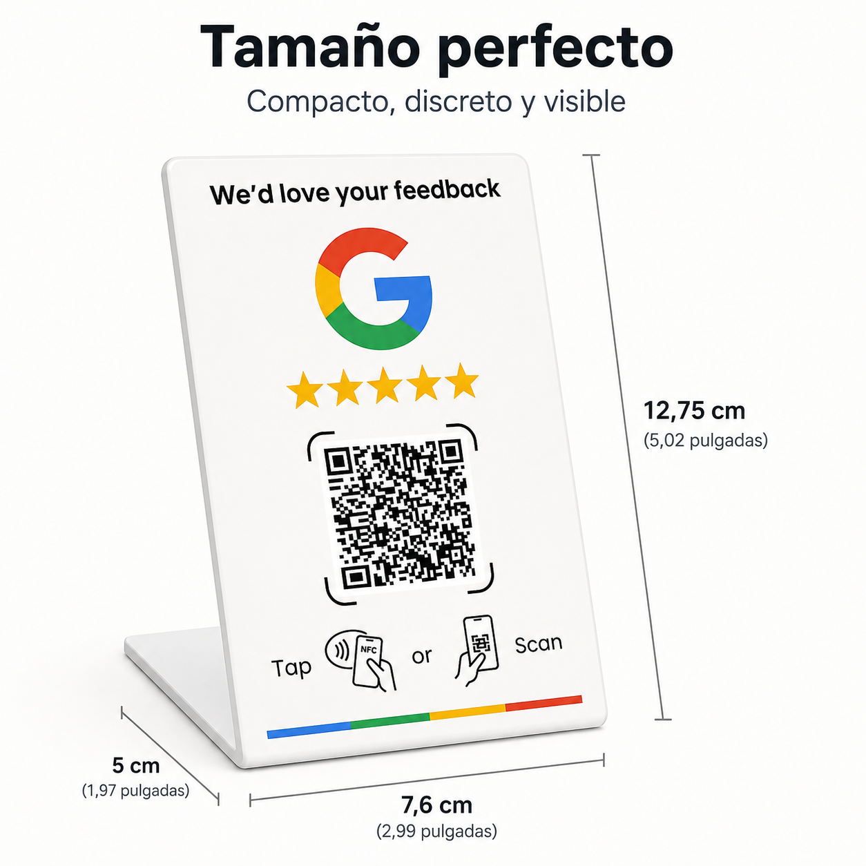 ReseñasTap NFC™ — Placa Inteligente para Reseñas de Google